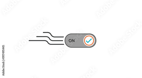 Electric switch button on position.