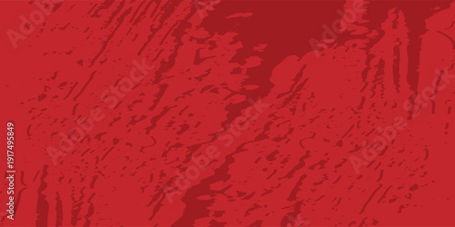 Abstract Red Background with Dark Maroon Grunge Strokes and Blue Contour Accents