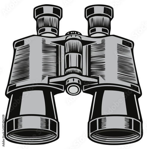 Vintage Style Binoculars Viewing Device for Observation and Exploration
