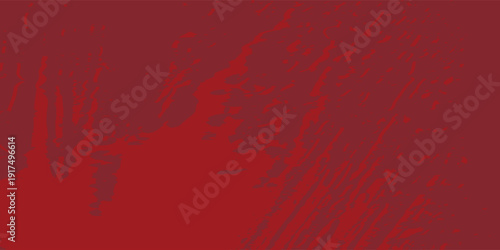 Abstract Red Background with Dark Maroon Grunge Strokes and Blue Contour Accents