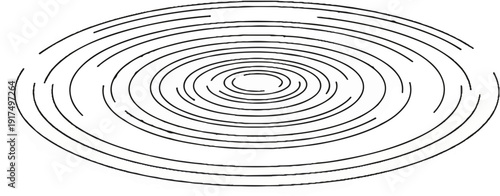 Concentric lines forming ripples or waves on a flat surface