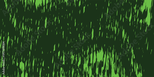 Abstract Dark Green Background with Intense Neon Green Grunge Texture Strokes