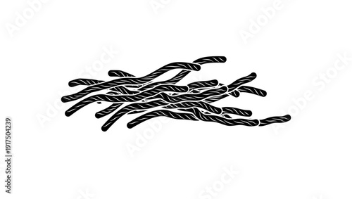 Sage Root symbol, black isolated silhouette