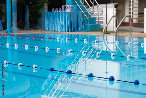 Obraz na plátně floating lane divider in a kids swimming pool