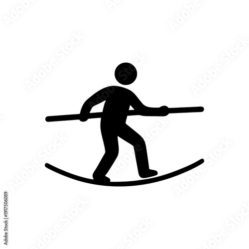 Precarious Balance Tightrope Icon