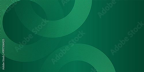 PrintAbstract green glowing geometric lines on dark green background. Shiny circular line pattern. Futuristic tech design perfect for banners, posters, websites, and covers.