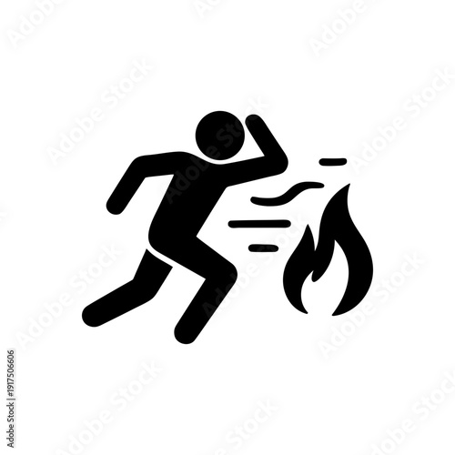 Running Away From Danger Icon