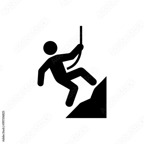 Rappelling Down Dangerous Cliffs Icon