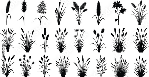 Set of construction worker silhouettes with hand tools, industrial maintenance engineer team, repair service professional icons