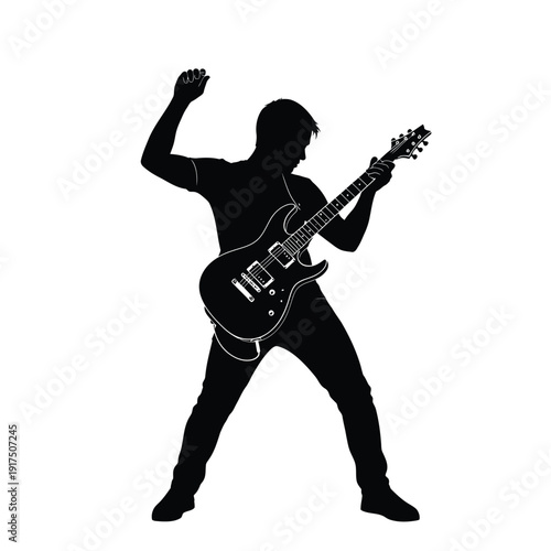 Guitarist Rocking Out Silhouette
