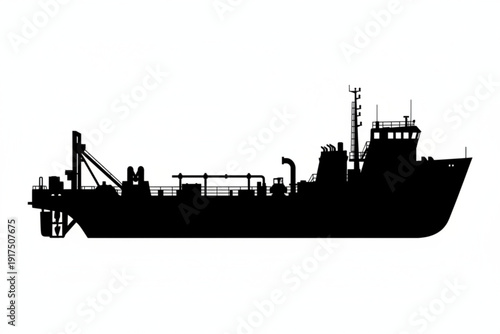 Silhouette of a Ship: A stark silhouette of a ship, capturing its imposing form and intricate details against the backdrop, symbolizing journeys and exploration.