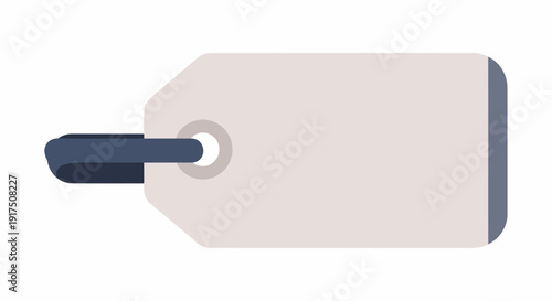 Blank White Price Tag with String.