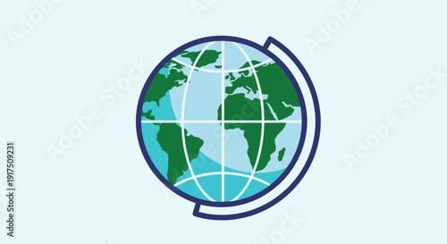 Globe Icon with Refresh Symbol.