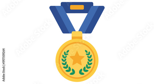 Gold Medal with Star and Laurel Wreath.