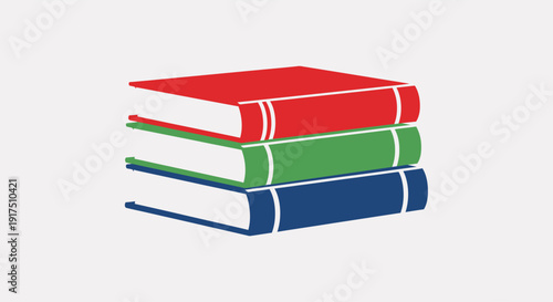 Stack of Books with Colorful Covers.