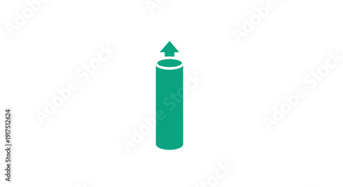 Green recyclable plastic aerosol can.