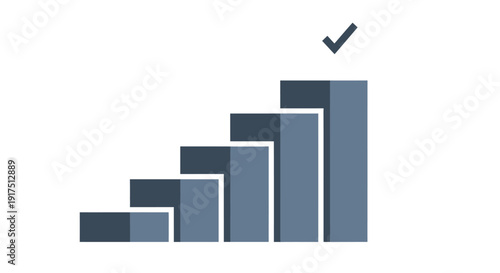 Increasing business growth chart graph.