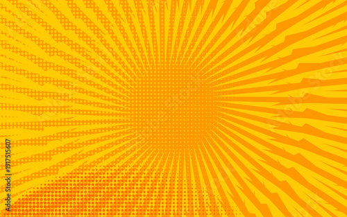 Comic book pop art strip radial backdrop