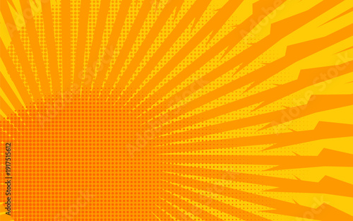 Comic book pop art strip radial backdrop