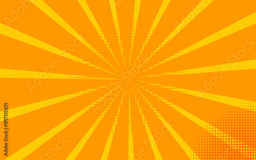 Comic book pop art strip radial backdrop