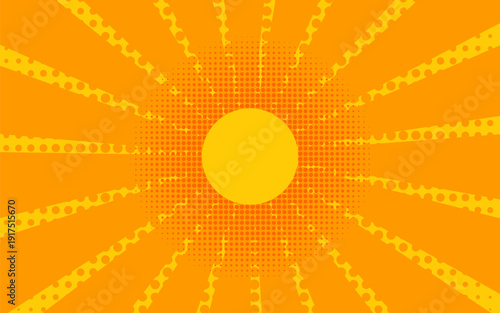 Comic book pop art strip radial backdrop