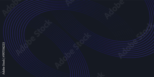 Modern Professional Backdrop with Creative Concentric Dark Blue Line Arcs
