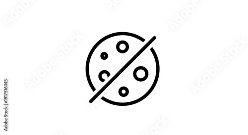No Cookie Icon Symbol Design.