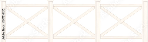 Exterior white timber farm boundary cartoon border