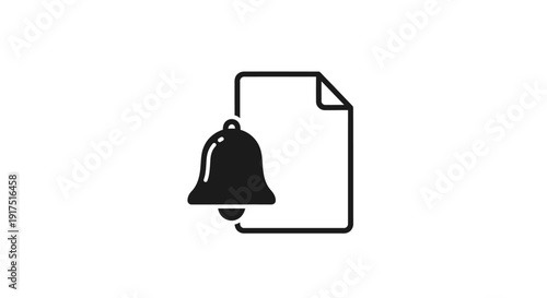 Notification bell icon on document.