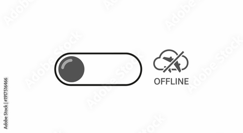 Offline mode toggle button icon.