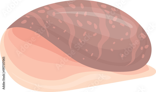 Whelk shell cartoon icon. Sea shore element