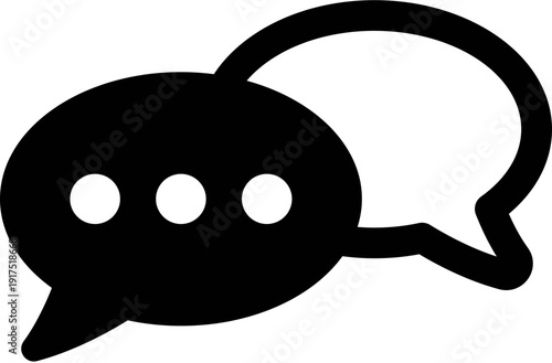 dialogue box silhouette vector Chat icon in line design speech bubble comment icon speech bubble symbol Chat message icons - talk message Bubble chat
