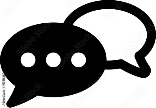 dialogue box silhouette vector Chat icon in line design speech bubble comment icon speech bubble symbol Chat message icons - talk message Bubble chat