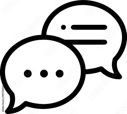 dialogue box silhouette vector Chat icon in line design speech bubble comment icon speech bubble symbol Chat message icons - talk message Bubble chat