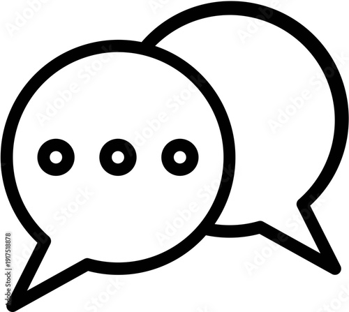 dialogue box silhouette vector Chat icon in line design speech bubble comment icon speech bubble symbol Chat message icons - talk message Bubble chat