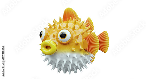 3D Cartoon Pufferfish