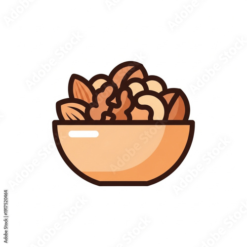 Bowl of Assorted Nuts: A visual symphony of assorted nuts, artfully arranged in a single bowl, a testament to nature's bounty and culinary delight.