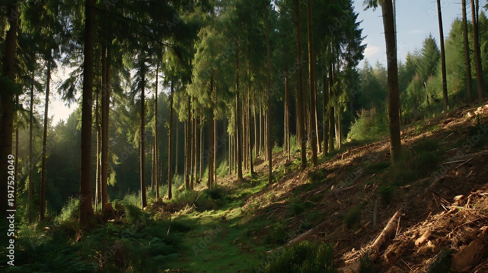 Fototapeta premium Nature-inspired visual concepts exploring seasons, sustainability, eco lifestyle, and mindfulness through immersive perspectives and diverse artistic styles.