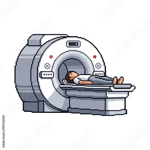 Person lying on a medical scanner for diagnostic imaging.