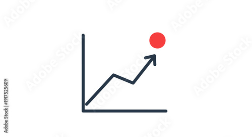Simple Line Graph with Red Dot.