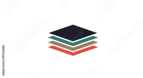 Stack of Colored Square Layers.