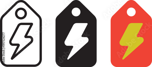 Lightning fast delivery icon for product shipping. thunder power symbol for business offer