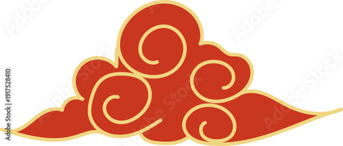 Asian clouds chinese japanese Line cloud Decorative