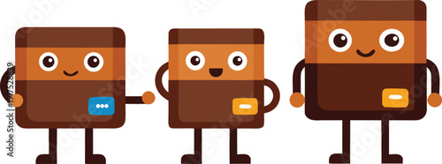 Coffee mugs with different facial expressions and icons