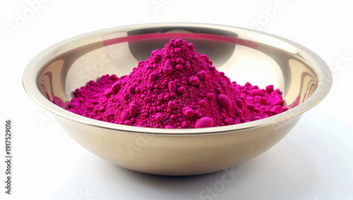 A close-up view of a bowl filled with vibrant, shredded purple cabbage.