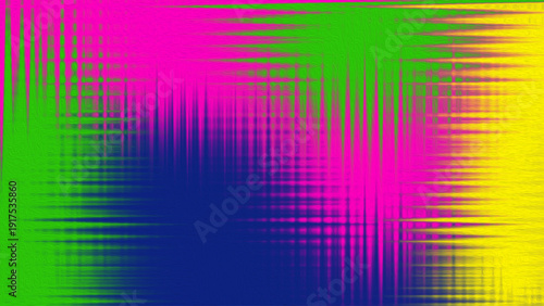 Abstract geometric background with magenta green blue yellow gradient grid lines, dynamic interference effect, and vibrant artistic layout