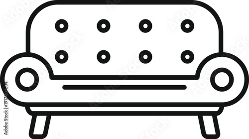 Sofa icon representing home comfort and interior design