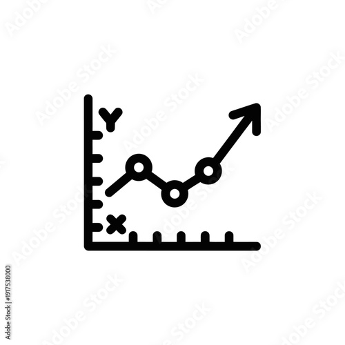 Business Growth Chart with Increasing Performance and Data Analysis