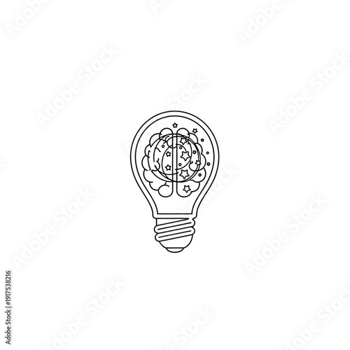 Creative Light Bulb Illustration Symbolizing Innovation and Ideas