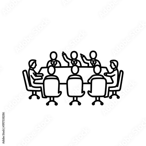 Business Meeting Conference with Diverse Professionals in Modern Office Setting